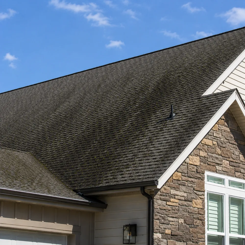 Before and after Roof Cleaning