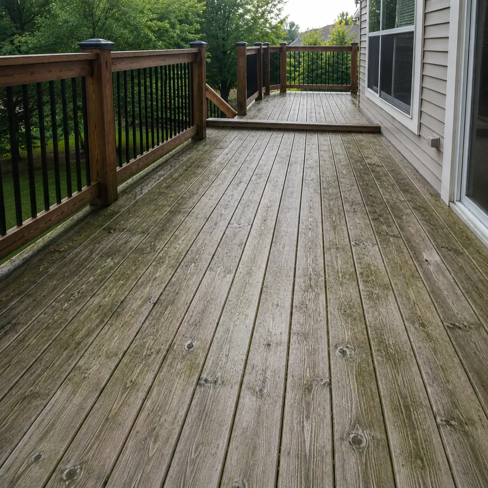 Before and after Deck & Fence