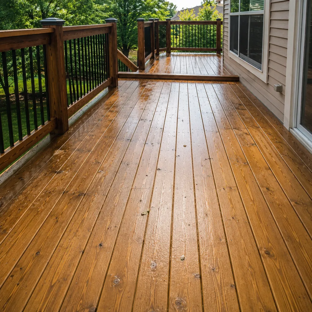 Before and after Deck & Fence